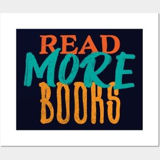 Read More Books Vintage Bibliophile Typographic Quote Posters and Art